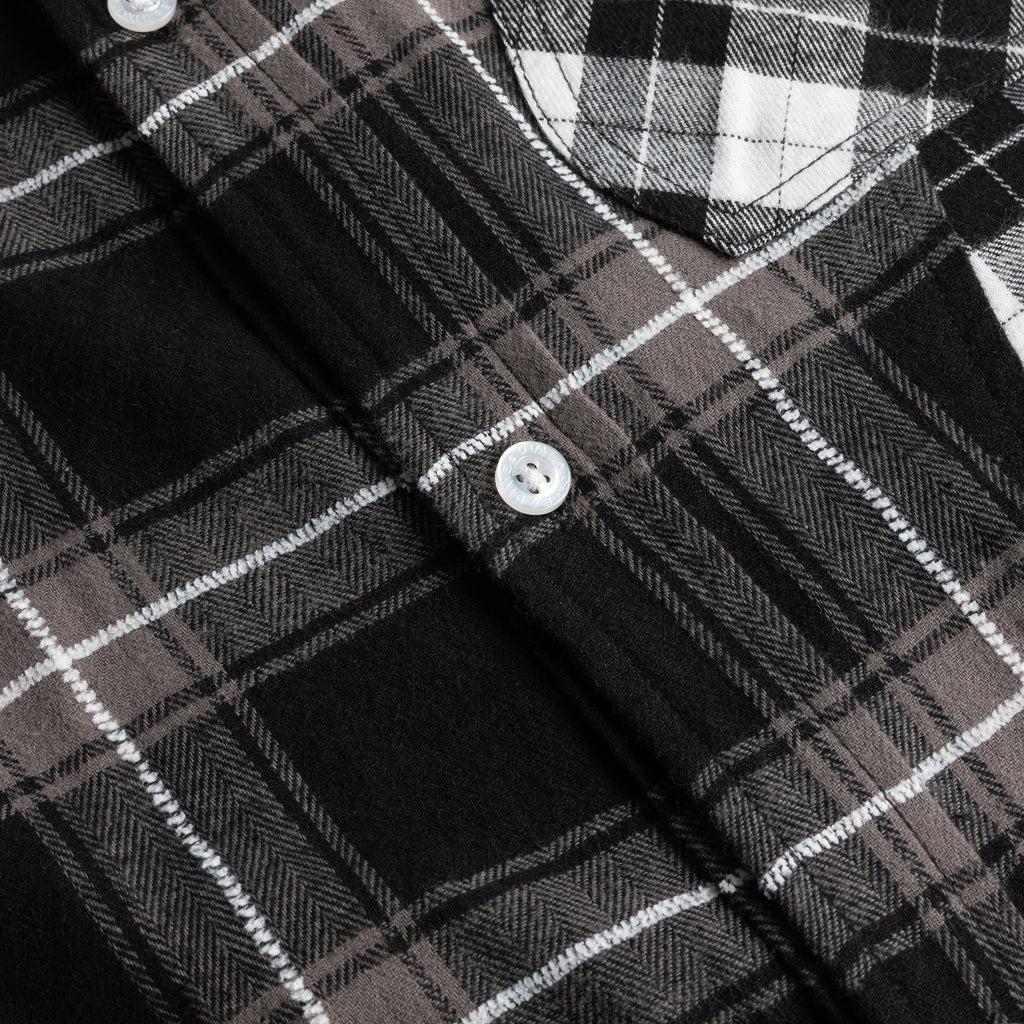 DIME MTL TRIPLE PLAID SHIRT - BLACK image 2