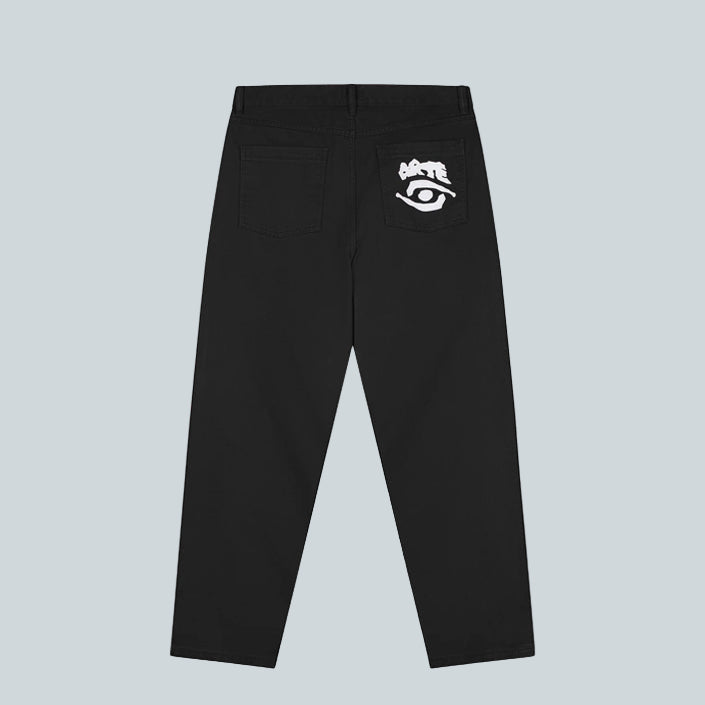 ARTE BACK POCKET GRAPHIC PANTS - BLACK image 0