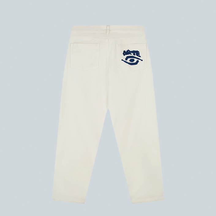 ARTE BACK POCKET GRAPHIC PANTS - CREAM image 0