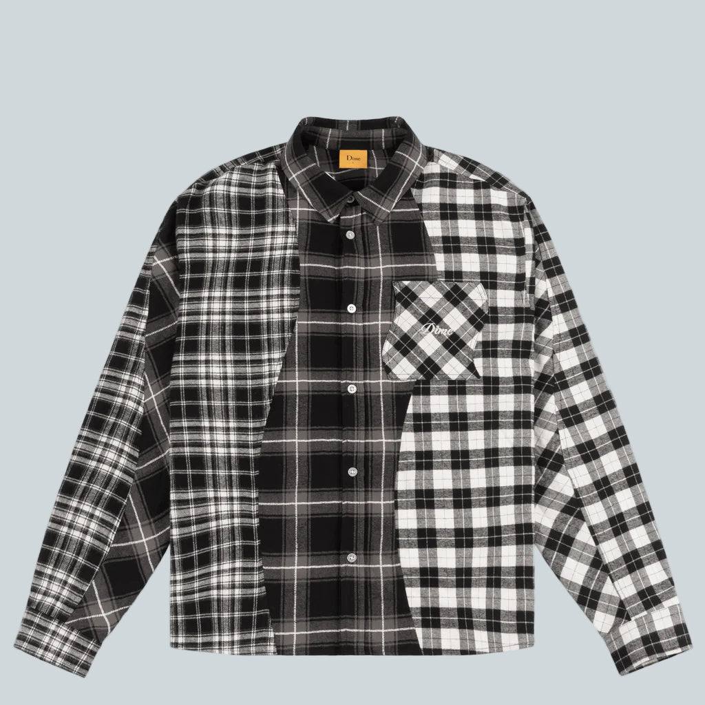DIME MTL TRIPLE PLAID SHIRT - BLACK image 0