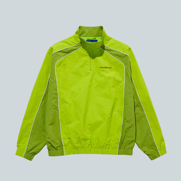 AWAKE NY QUARTER ZIP TRACK JACKET - LIME image 0