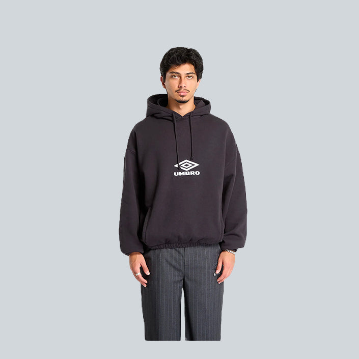 UMBRO OG LOGO MASK HOODIE - WASHED BLACK image 0