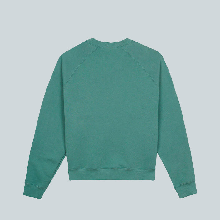 BRAIN DEAD LOGO HEAD RAGLAN CREWNECK - AVOCADO image 1