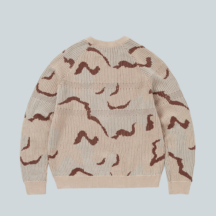 THISISNEVERTHAT T LOGO KNIT SWEATER - CAMO image 1