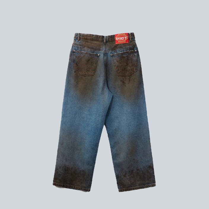 PIET DIRT STAINED OVERSIZED DENIM - BLUE image 1