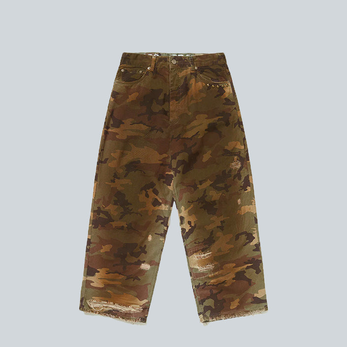 PIET DISTRESSED CAMO OVERSIZED - DENIM image 0