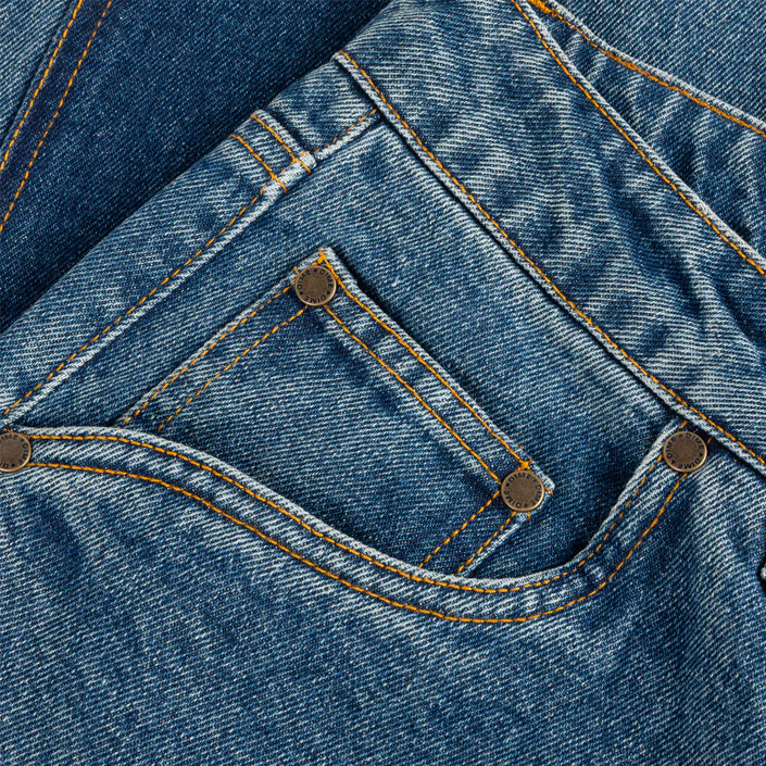 DIME MTL BAGGY DENIM PANTS - KNOWTOMATIC BLUE image 2