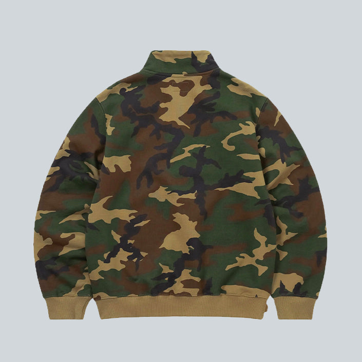 THISISNEVERTHAT T.N.T. CLASSIC HDP HALF ZIP SWEATSHIRT - CAMO image 1