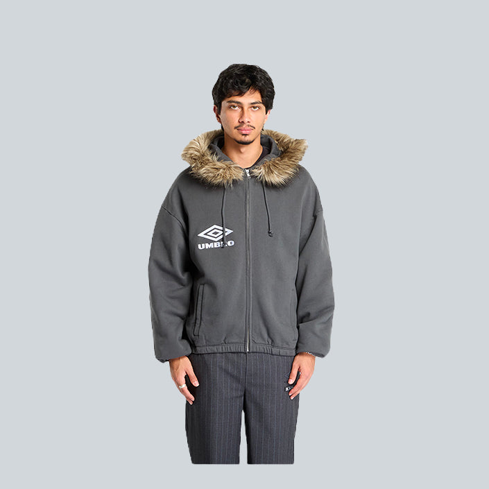 UMBRO FUR MASKED HOODIE - DARK GREY image 0