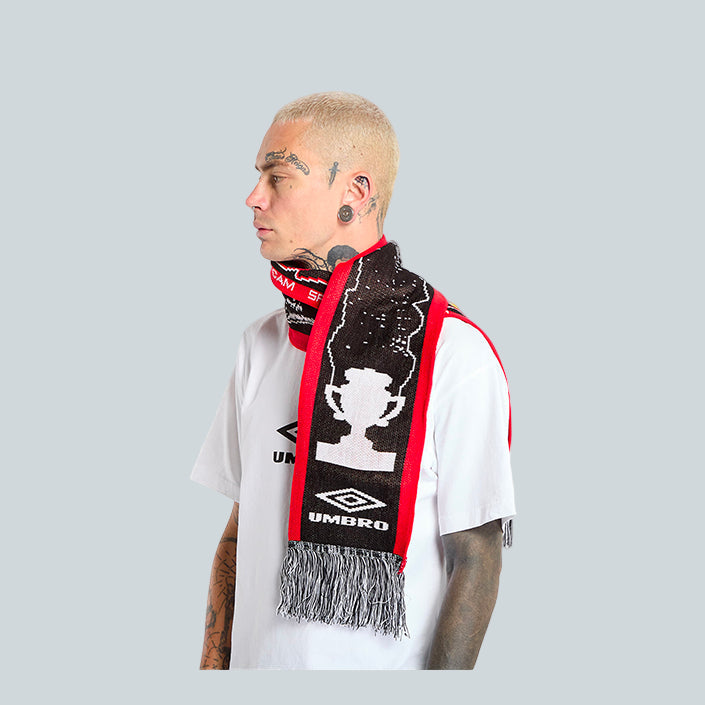 UMBRO CULT UNITY SCARF - BLACK RED image 1