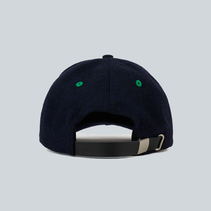 BRAIN DEAD BATWING LOGOHEAD FLANNEL HAT - NAVY image 2