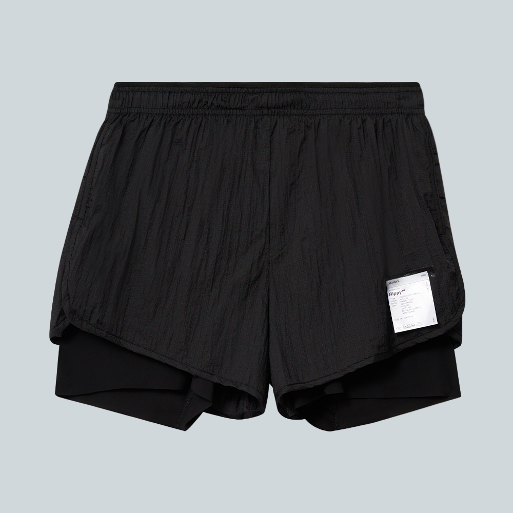 SATISFY RIPPY 3" TRAIL SHORTS - BLACK image 0