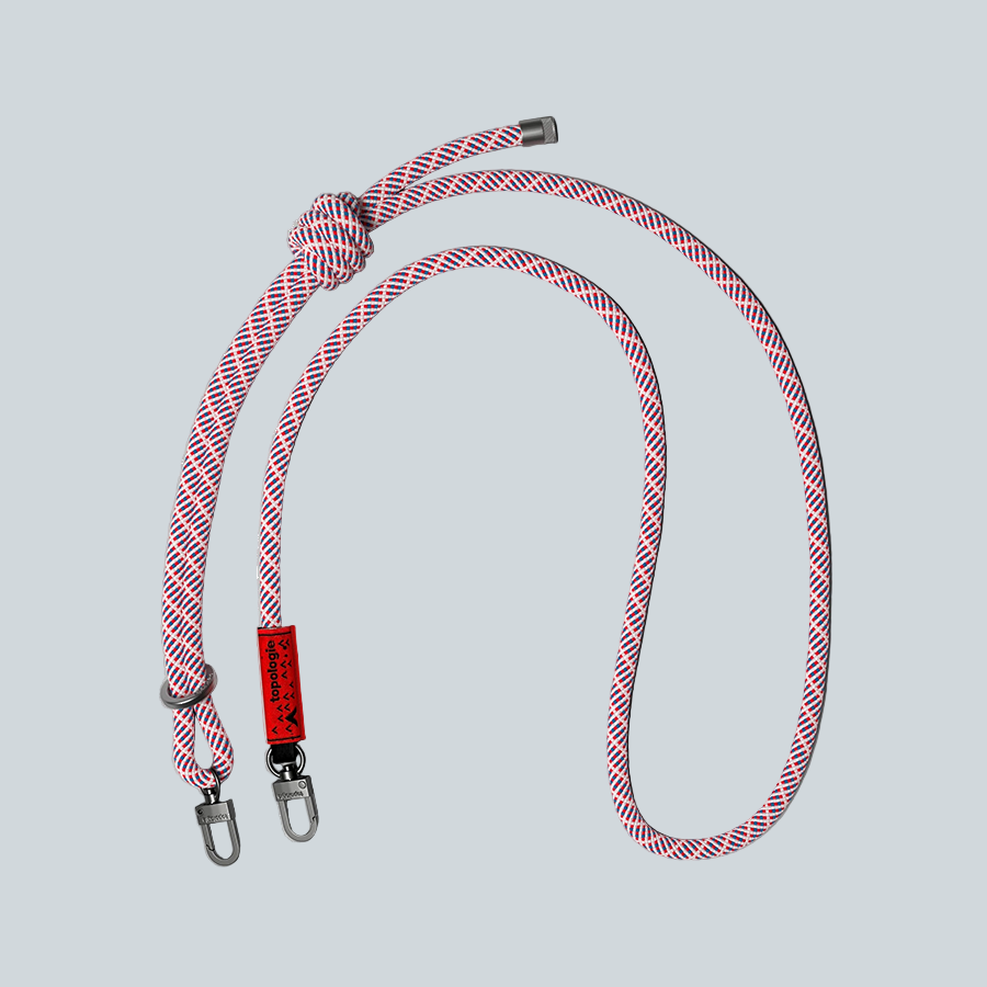 TOPOLOGIE 8MM STRAP - RED/WHITE/BLUE LATTICE image 0