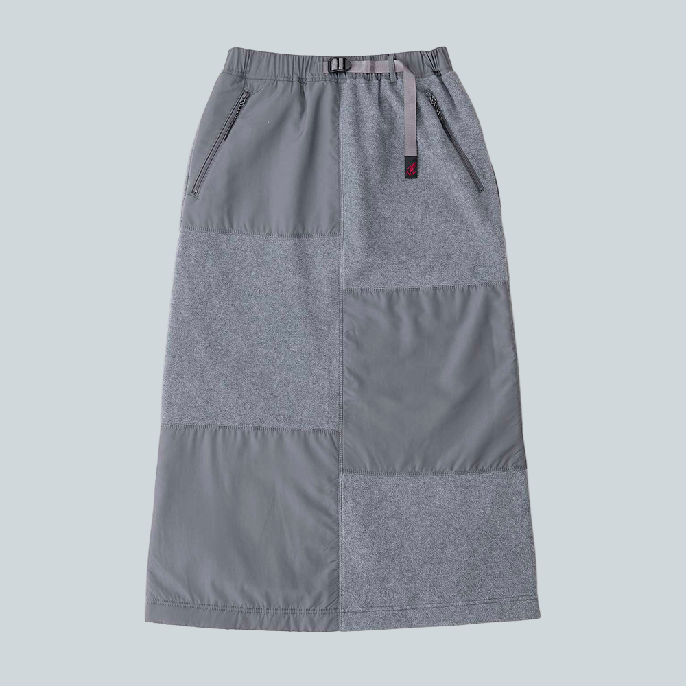 GRAMICCI THERMAL FLEECE PATCH SKIRT - HEATHER GREY image 0