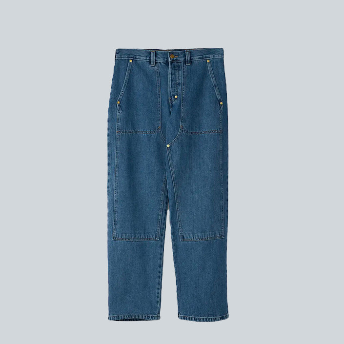 DICKIES SELVEDGE DOUBLE KNEE PANTS - BLUE image 0