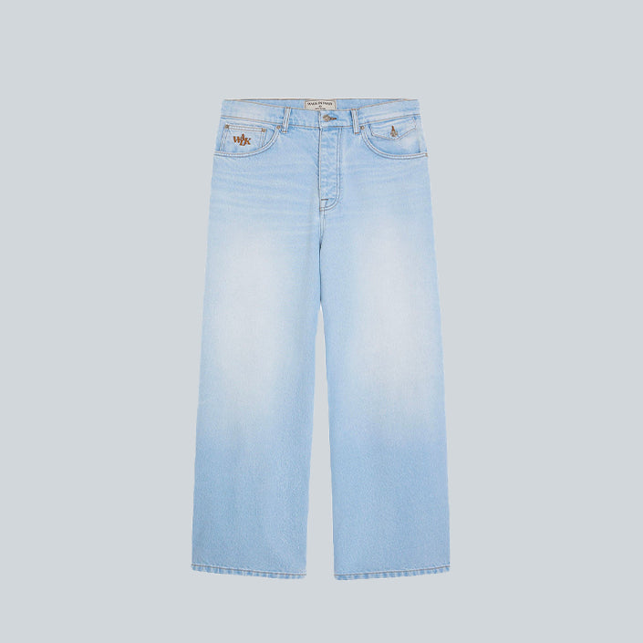 WALK IN PARIS LIGHT WASH BAGGY JEANS - LIGHT BLUE image 0