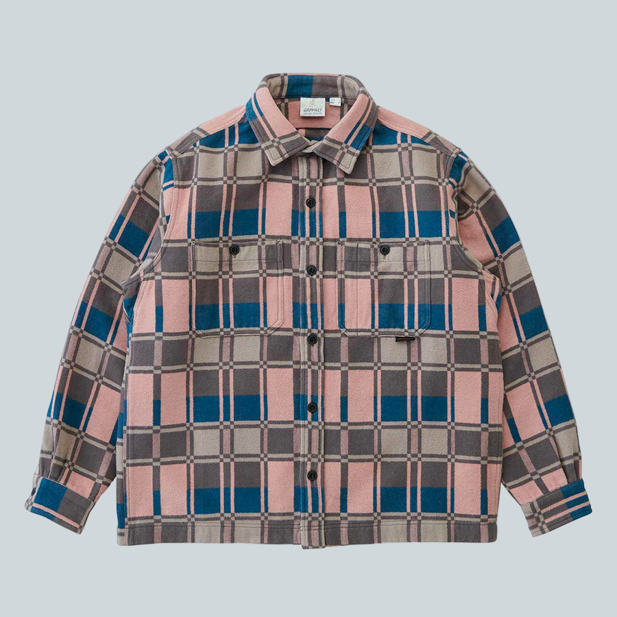 GRAMICCI FLANNEL ANTHONY SHIRT - BLUSH CHECK image 0