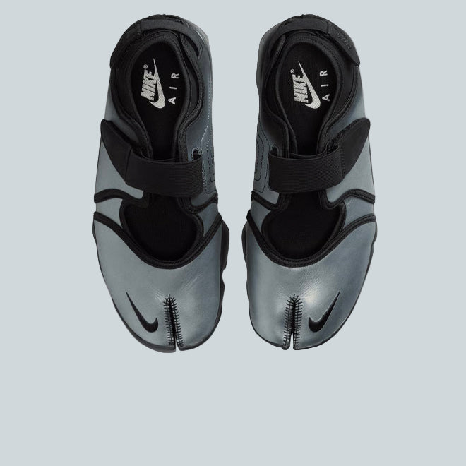 NIKE AIR RIFT LEATHER - BLACK / METALLIC SILVER image 3