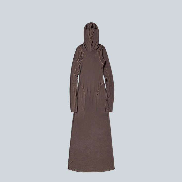 ROA THEMBA SHEER HOODED DRESS - ANTHRACITE image 0
