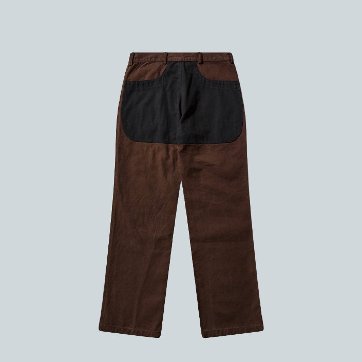 ROA FOMES DOUBLE KNEE WASHED CANVAS PANT - DARK BROWN BLACK image 1
