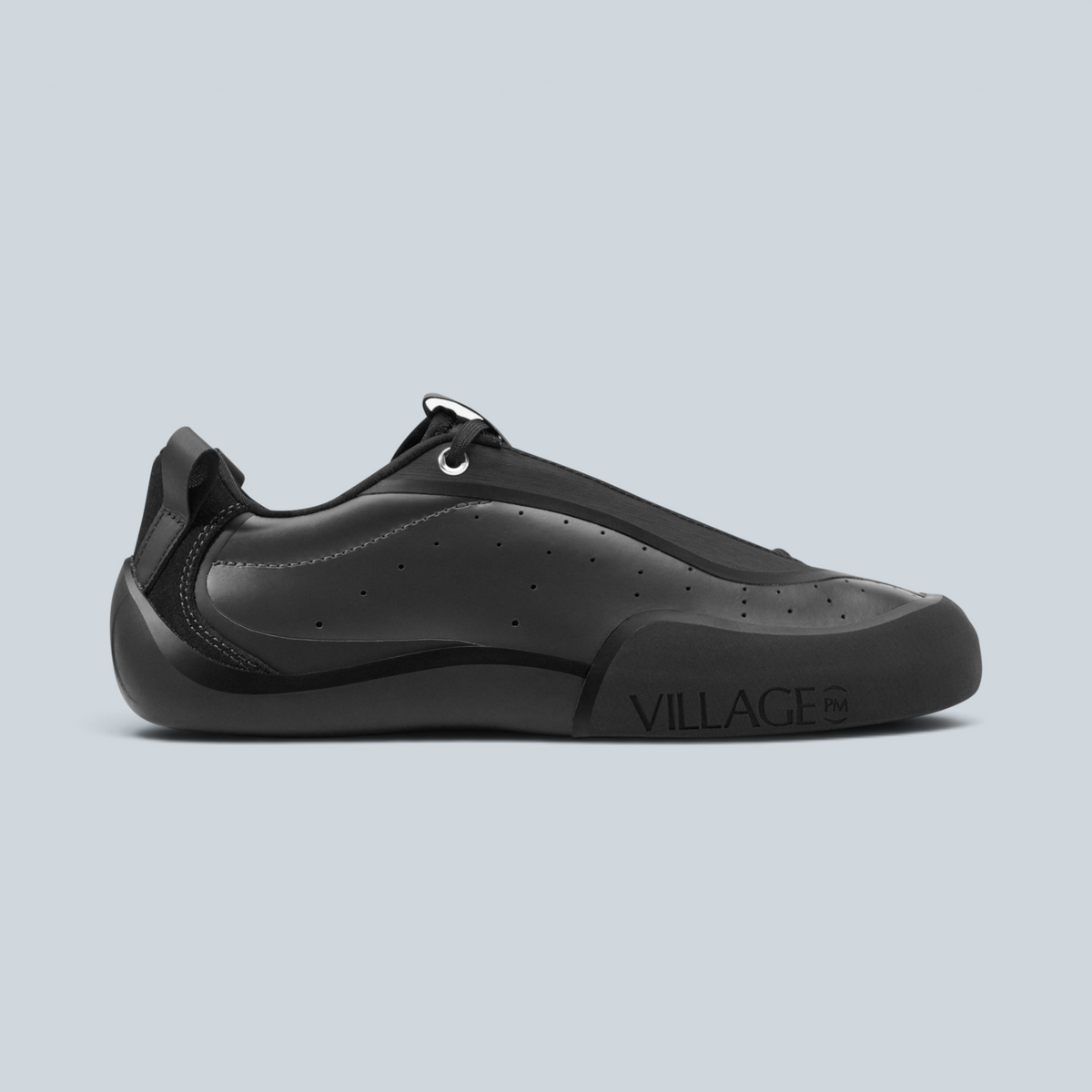 Sneaker basse Saison 2PM en cuir synthétique anthracite avec détails perforés et renfort noir