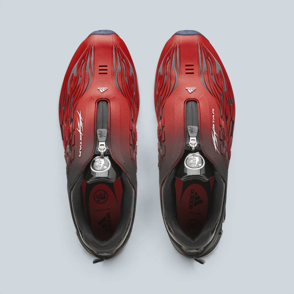 Baskets Saison adidas Originals x Hellstar Megaride S rouges et noires avec tige en mesh et fermeture zippée
