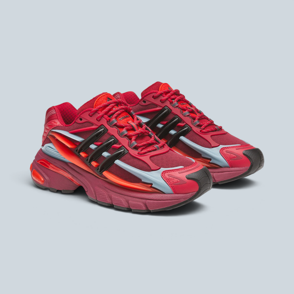 Baskets Saison Adidas Jellyfish rouges et noires en textile et synthétique avec semelle en caoutchouc