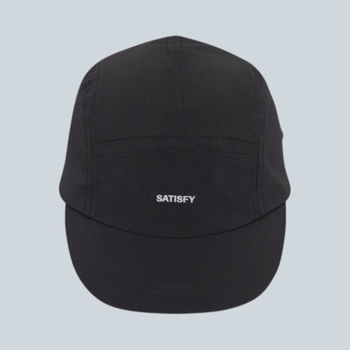 Casquette de trail noire Saison AmbientWarp en tissu Cordura durable avec logo blanc sur le devant