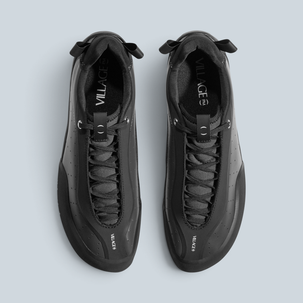 Baskets basses Saison 2PM en cuir synthétique anthracite avec lacets noirs et détails de marque sur la languette