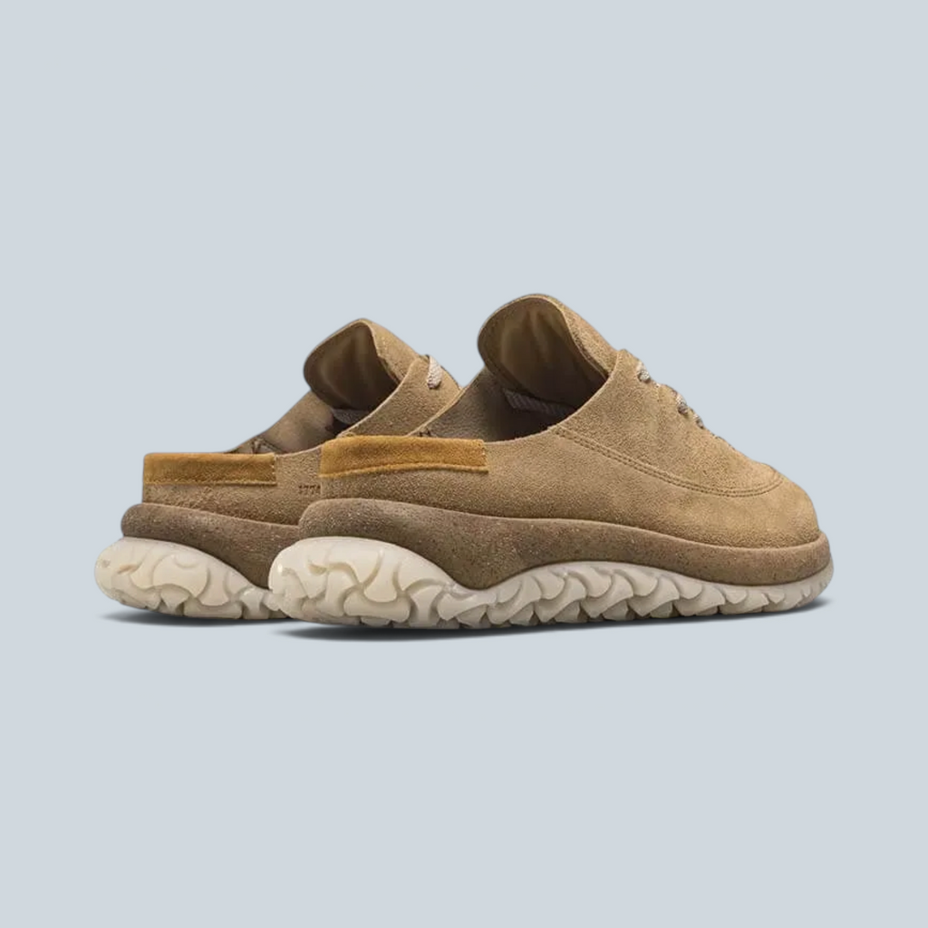 Mules à lacets Saison Birkenstock Uerzell 1774 en daim couleur cuoio avec semelle intermédiaire en liège