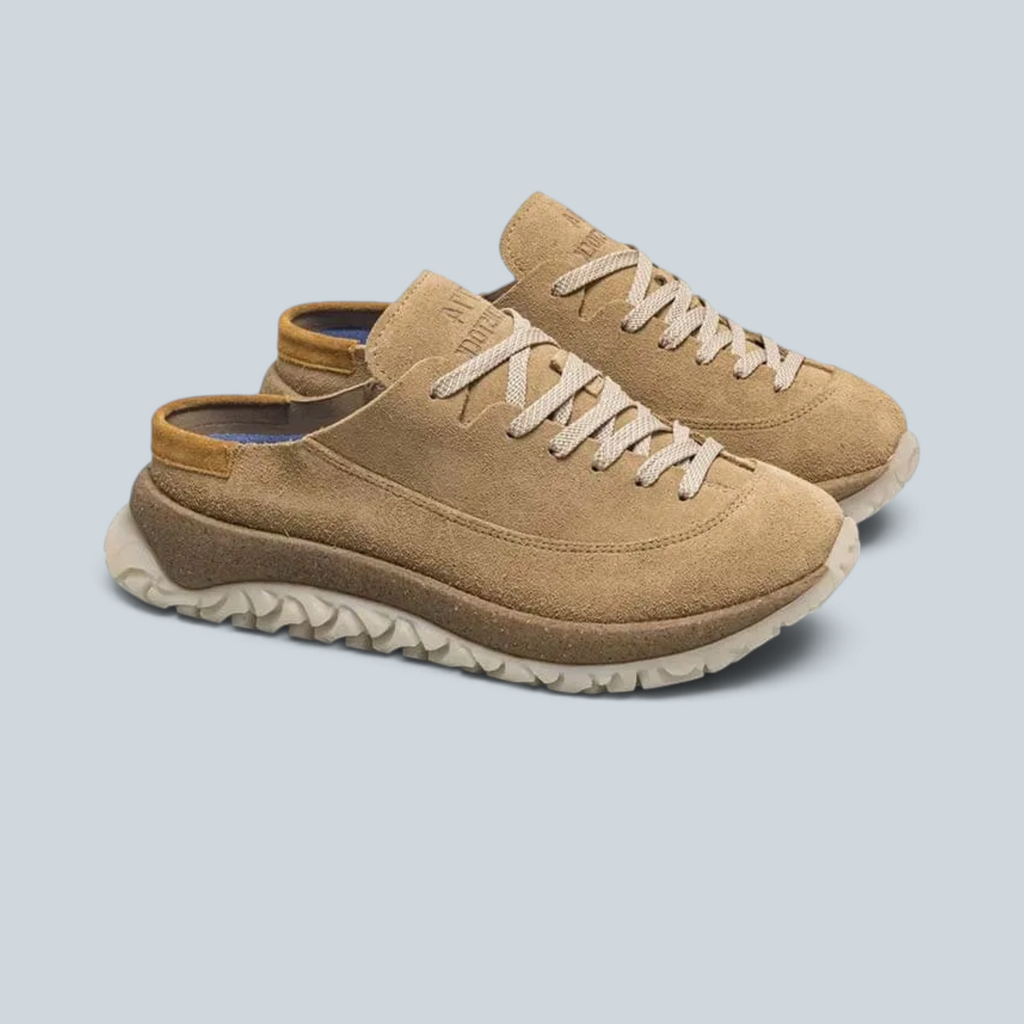 Mules à lacets Saison Birkenstock Uerzell 1774 en daim marron cuoio avec semelle intermédiaire en liège apparent