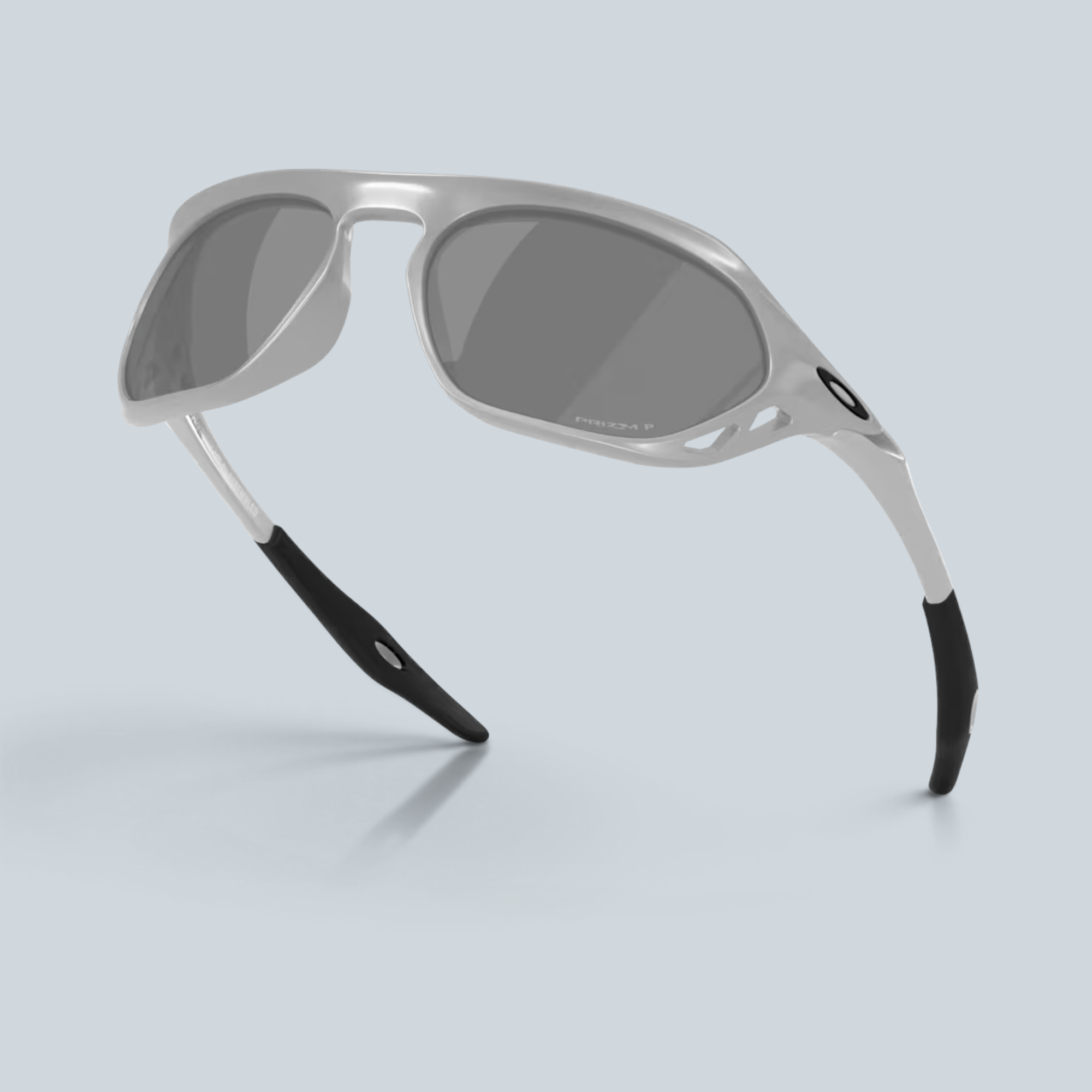 Lunettes de soleil Saison Cage Jacket avec monture argentée X-Silver et verres polarisés Prizm Black