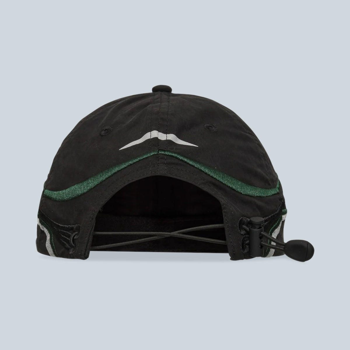 Casquette Saison Pursuit 6 panneaux en toile coton-nylon noir délavé avec cordon de serrage réglable