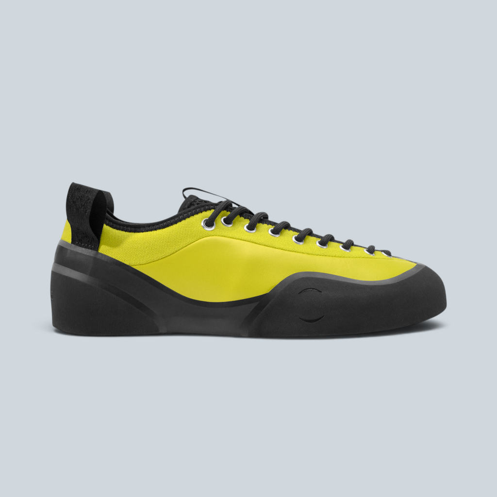 Chaussure d'escalade Saison 1PM basse en cuir lime et toile avec semelle noire Natural Black