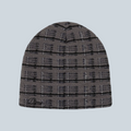 Bonnet Saison Dime Super Plaid Skully en tricot gris anthracite à motif carreaux avec logo brodé