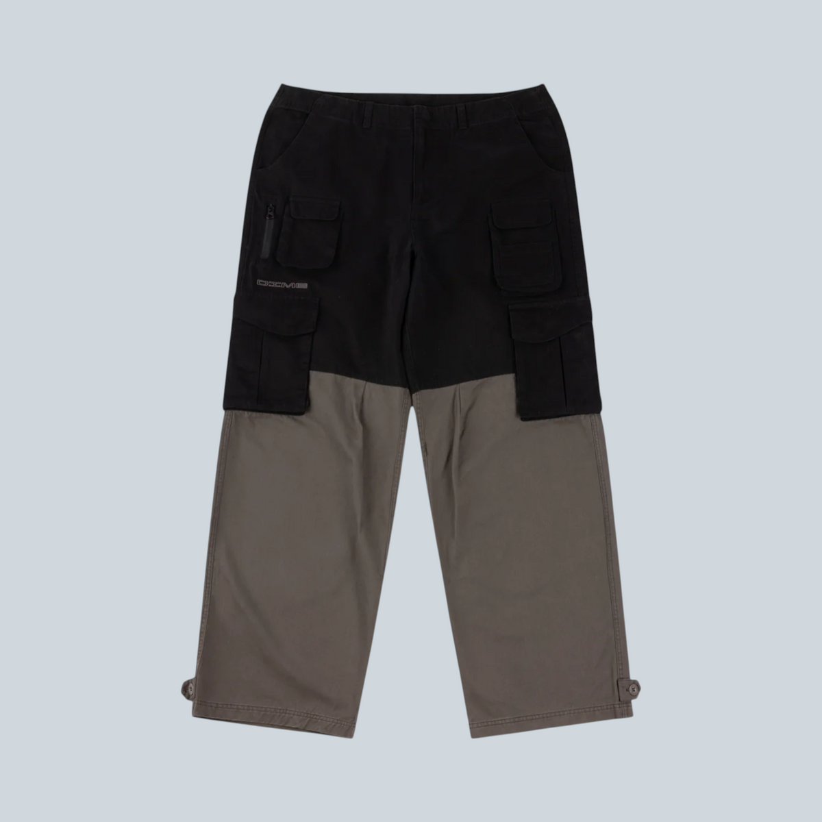 Pantalon cargo Saison Dime noir et gris anthracite avec poches utilitaires et coupe décontractée