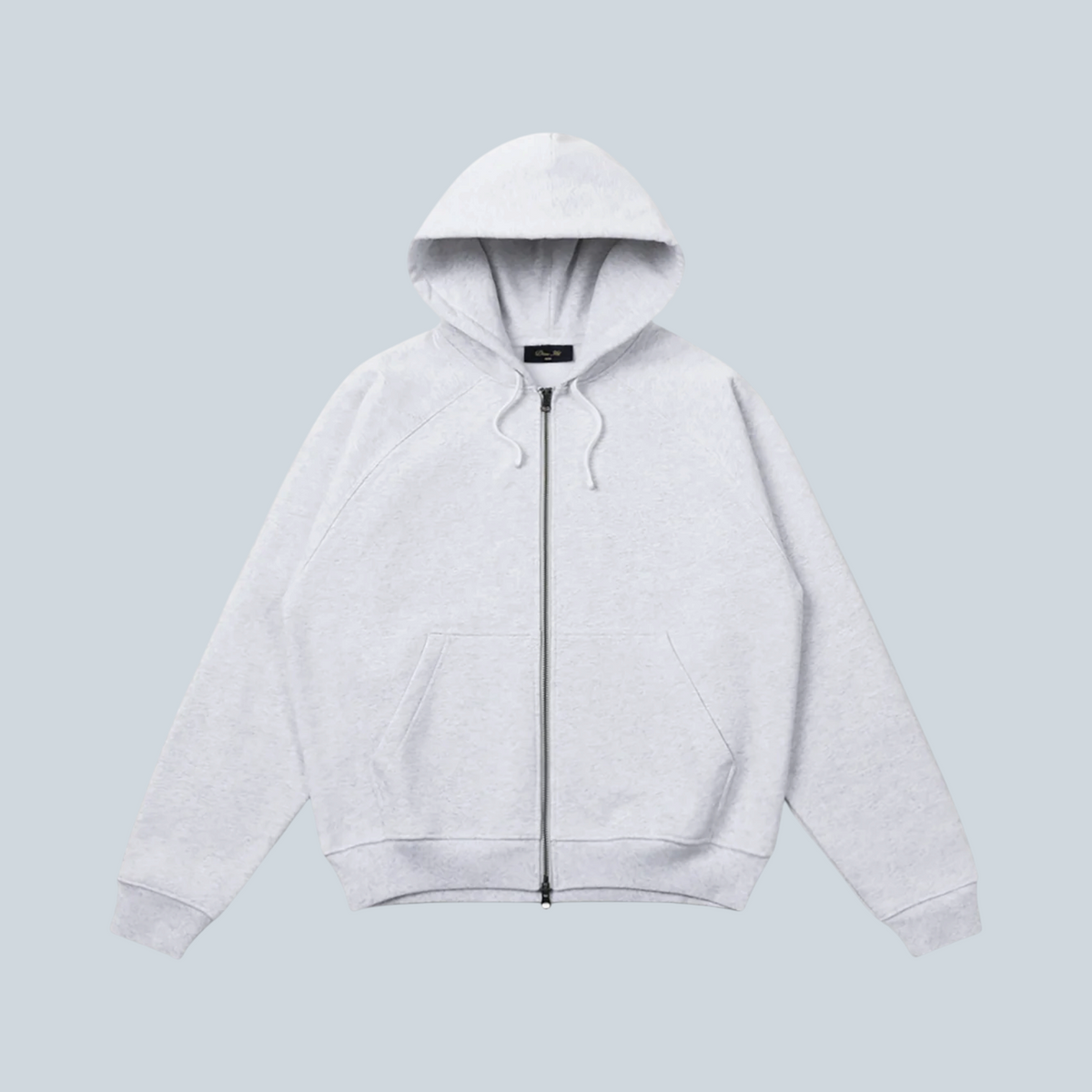 Sweat à capuche zippé Saison Dime en polaire gris chiné avec cordon de serrage et poches kangourou
