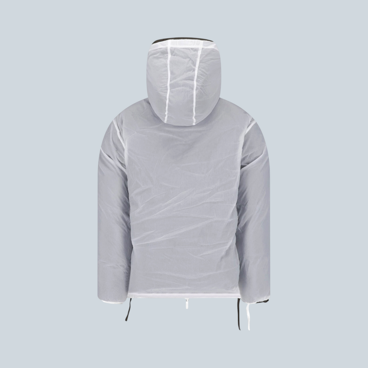 Doudoune matelassée Saison adidas x Arte Antwerp coloris Branch et Off White vue de dos avec capuche