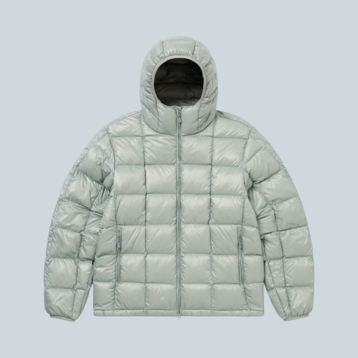Doudoune légère Saison thisisneverthat Pertex Vik à capuche en nylon gris menthe avec rembourrage en duvet