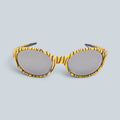 Lunettes de soleil Saison Eyejacket avec monture à motif camouflage jaune et noir et verres teintés gris