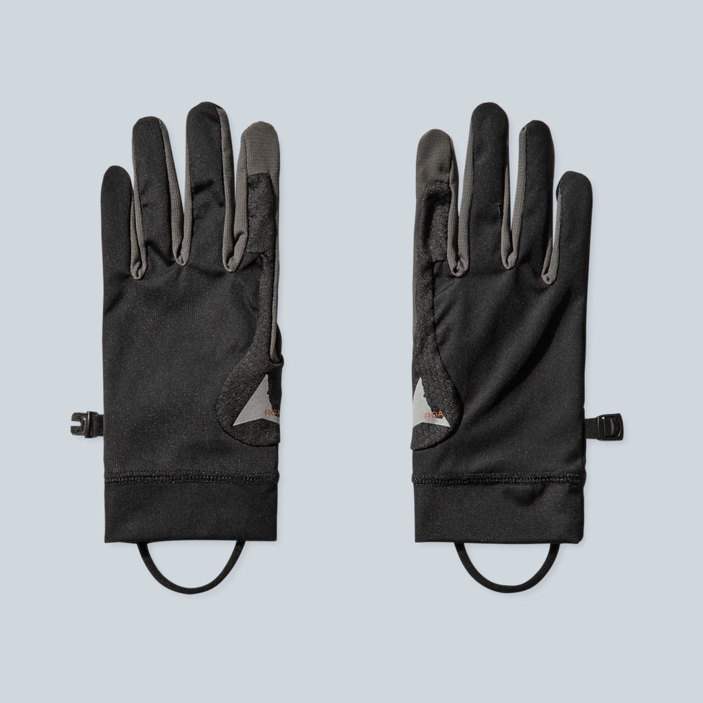 Gants de première couche Saison Andie noirs en maille technique extensible avec détails réfléchissants