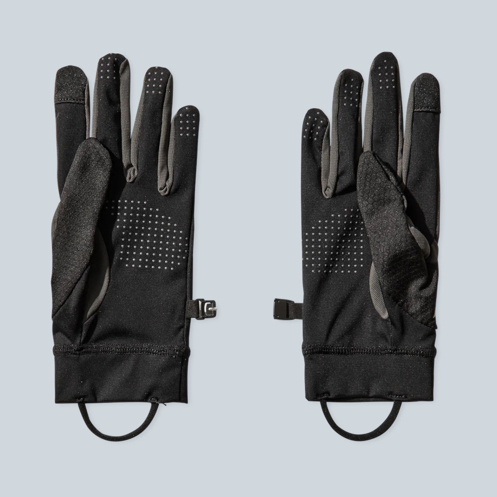 Gants de première couche Saison Andie noirs en maille extensible avec détails techniques antidérapants