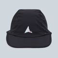 Casquette de running noire Saison Gator en nylon extensible avec logo blanc sur le devant