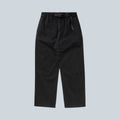 Pantalon droit noir Saison Gramicci en sergé de coton avec ceinture intégrée réglable