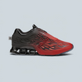 Chaussure de running Saison Hellstar x adidas Megaride S en mesh rouge et noir avec semelle à tunnels