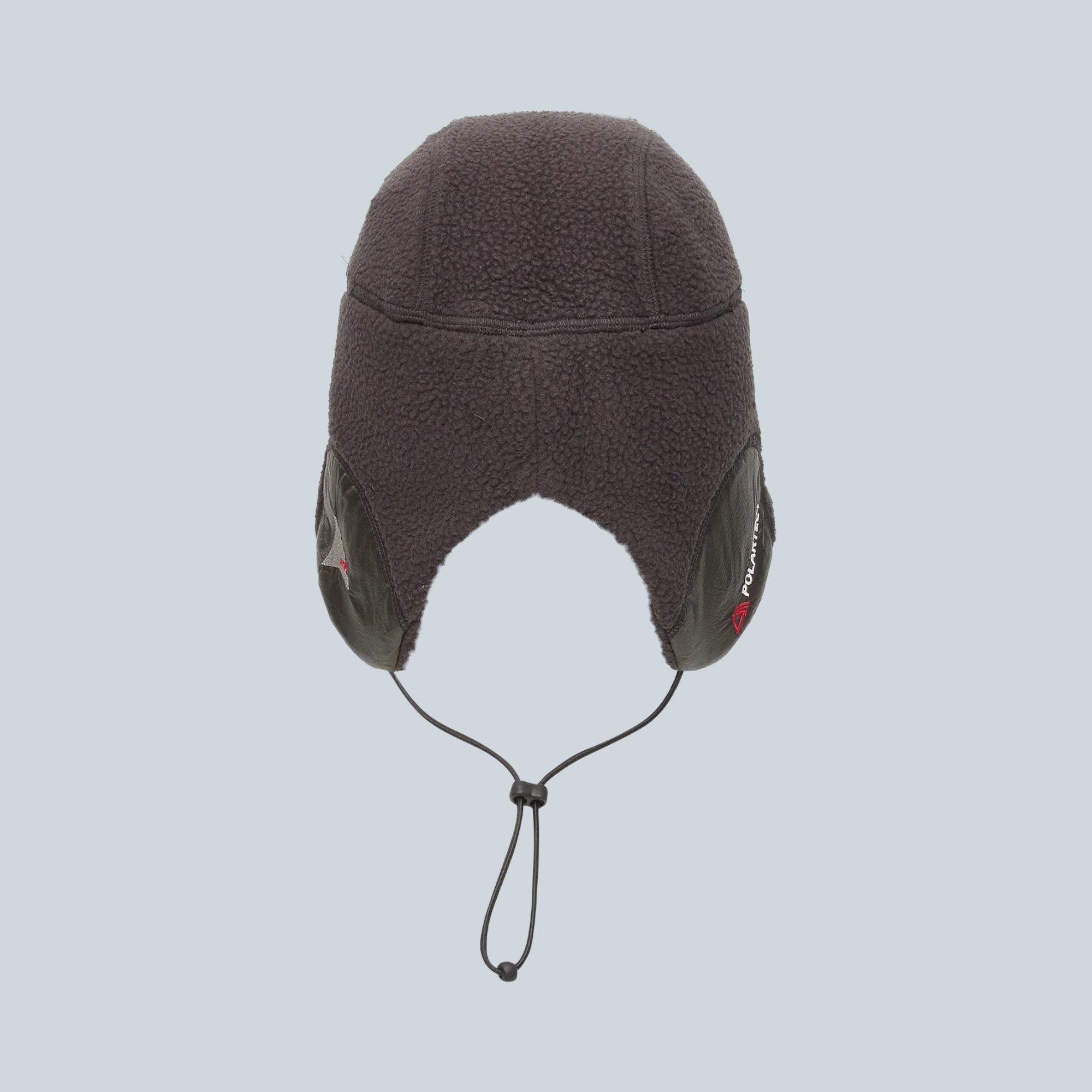 Bonnet aviateur Saison Kogi noir en Polartec Thermal Pro avec rabats et cordon de serrage réglable