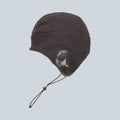 Bonnet aviateur Saison Kogi en polaire Polartec Thermal Pro noire avec rabats et détails en polyamide