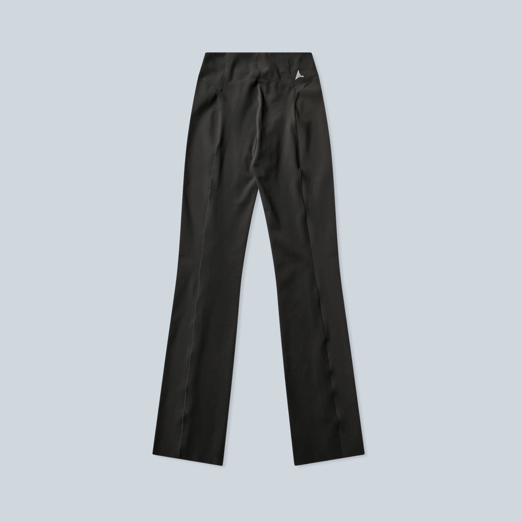 Legging flare de compression Saison Tenna couleur pétrole en nylon et élasthanne avec coutures techniques