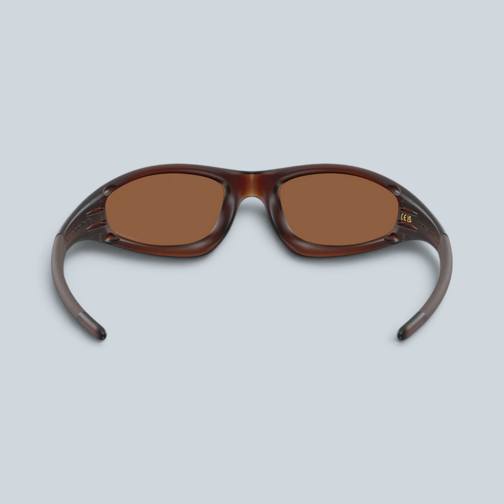 Lunettes de soleil Oakley Straight Jacket 99 Saison avec monture marron mat et verres Prizm Tungsten