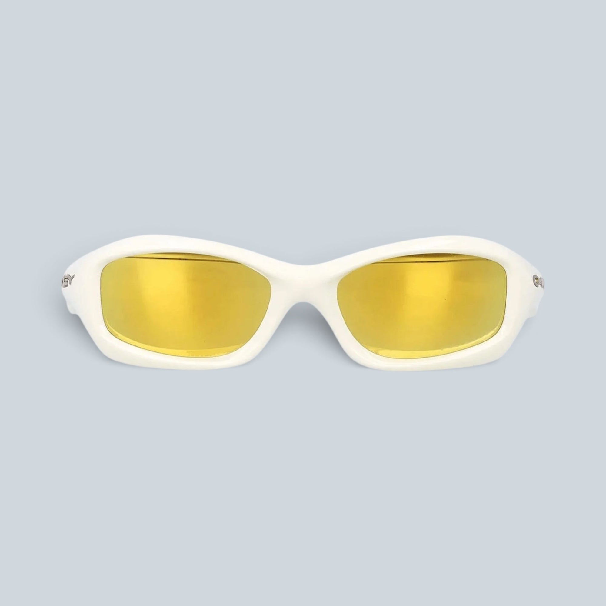 Lunettes de soleil Saison Fatcat avec monture crème et verres miroirs dorés Prizm 24K